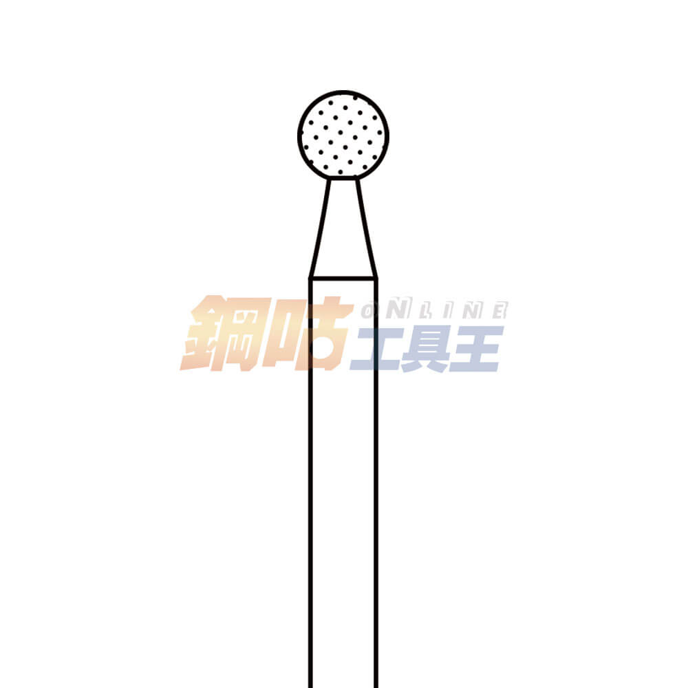 鑽石磨棒 頭徑4mm 柄徑3mm B型