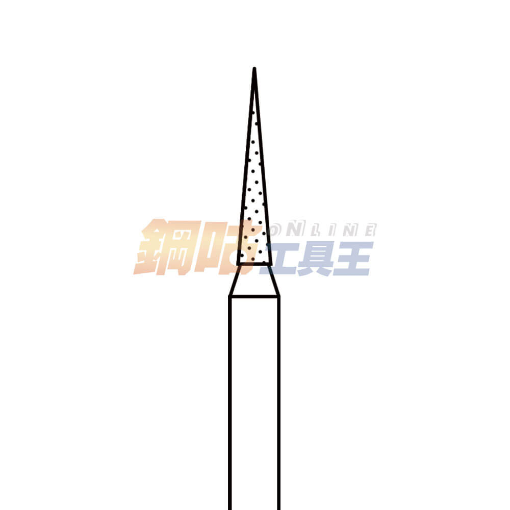 鑽石磨棒 頭徑2.0mm 柄徑3mm P型