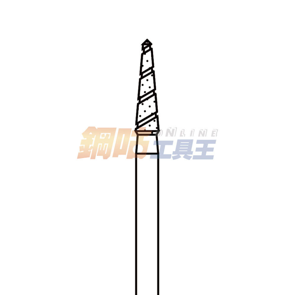 鑽石磨棒 頭徑2.5mm 柄徑2.34mm K型