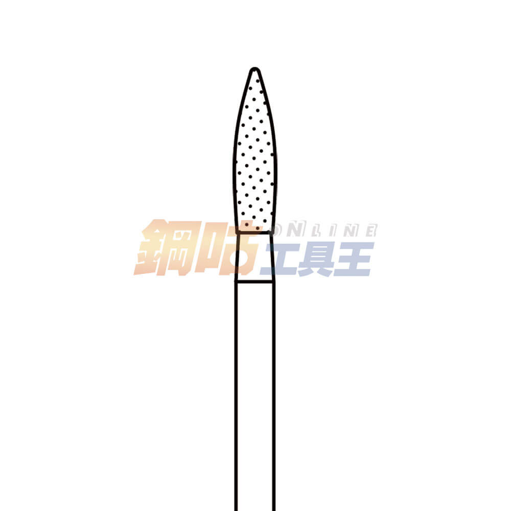 鑽石磨棒 頭徑2.5mm 柄徑2.34mm J型