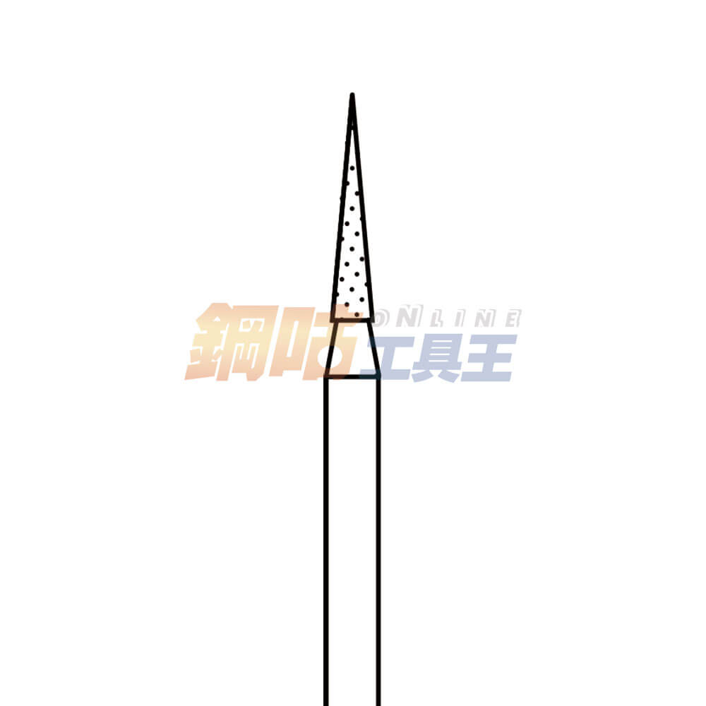 鑽石磨棒 頭徑2mm 柄徑2.34mm P型