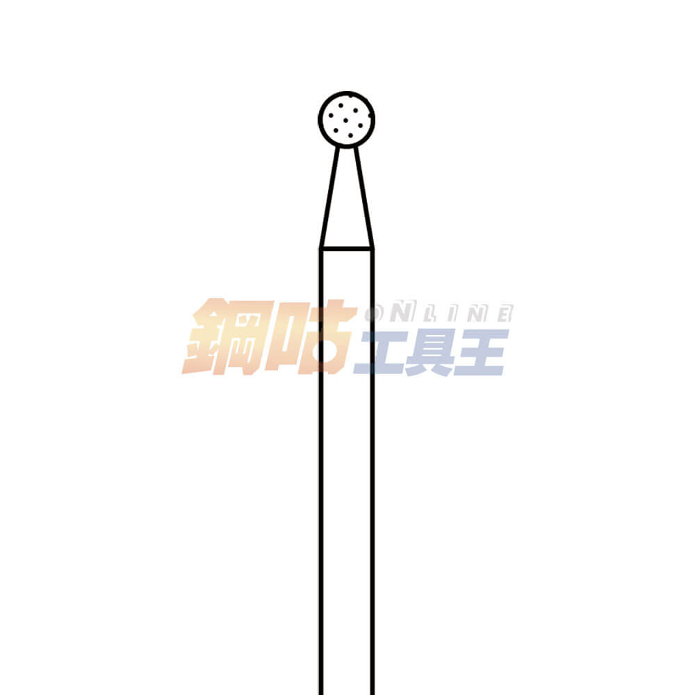 鑽石磨棒 頭徑2.4mm 柄徑2.34mm B型