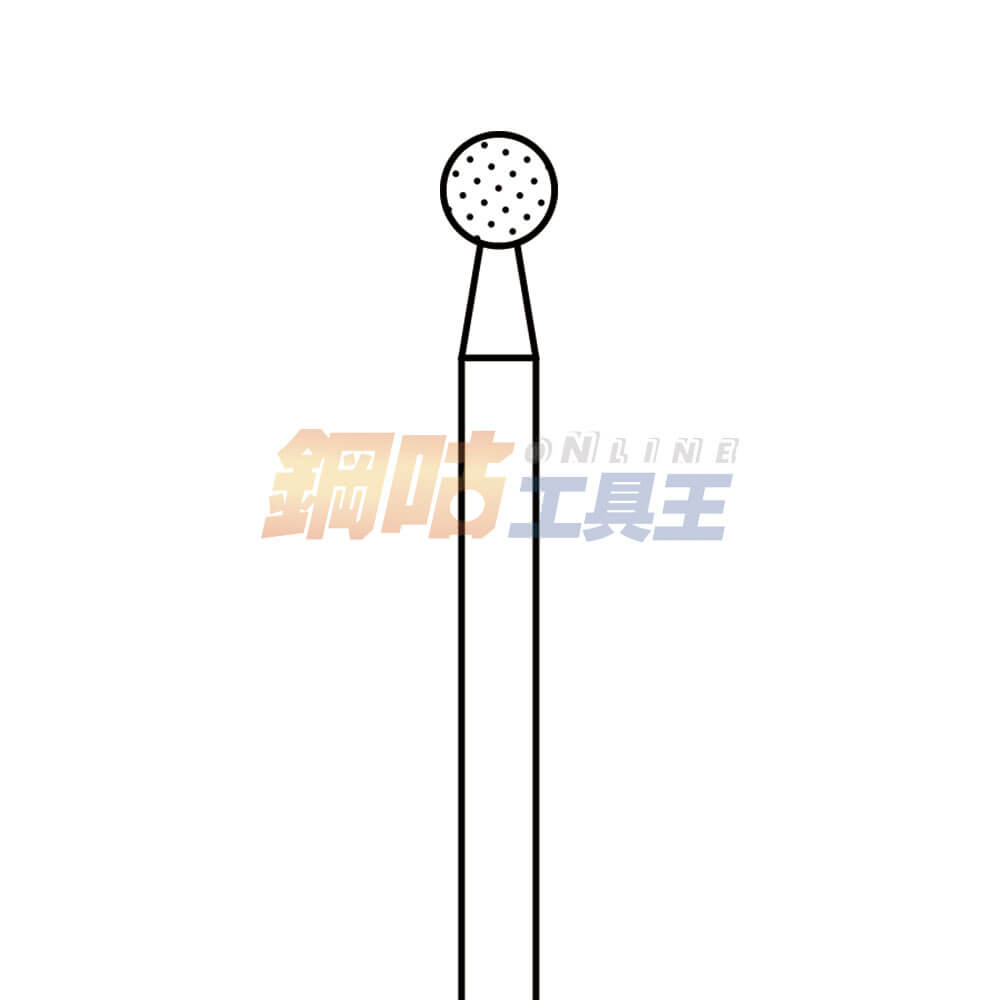 鑽石磨棒 頭徑3.5mm 柄徑2.34mm B型