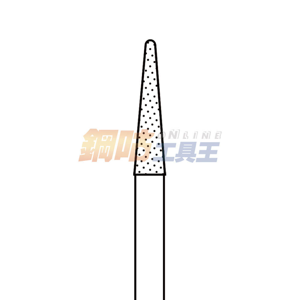 鑽石磨棒 細斜 柄徑6mm